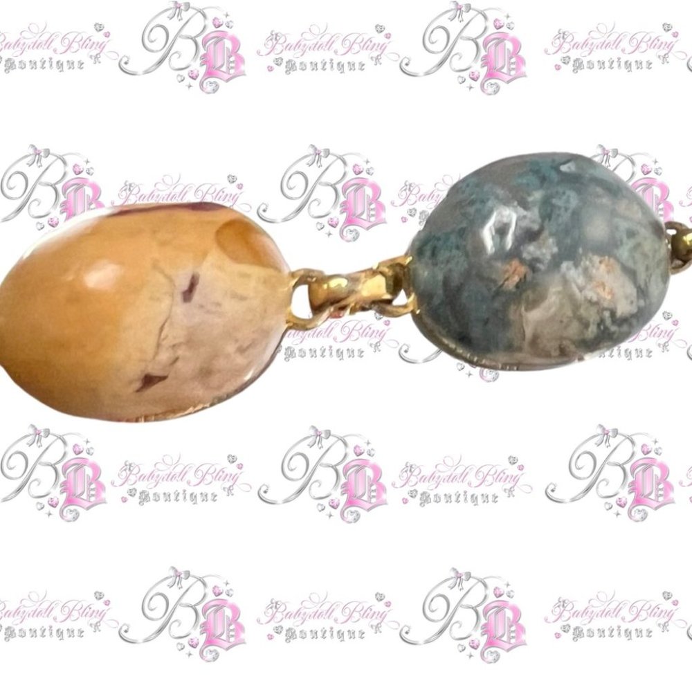 1940s scarab bracelet EGYPTIAN STYLE GOLD real gem stone healing crystals 💎⭐️ - Picture 7 of 12